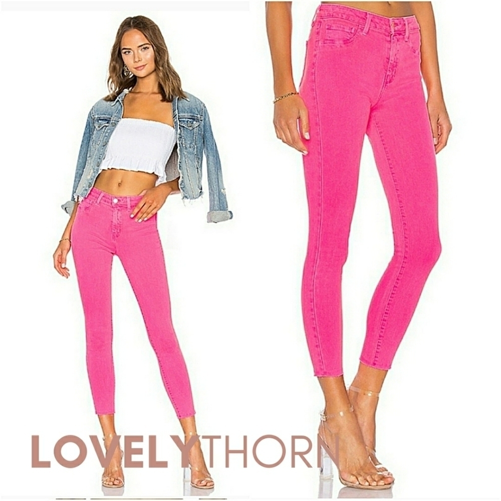 L'AGENCE // margot hi rise skinny fray crop jeans